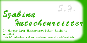 szabina hutschenreitter business card